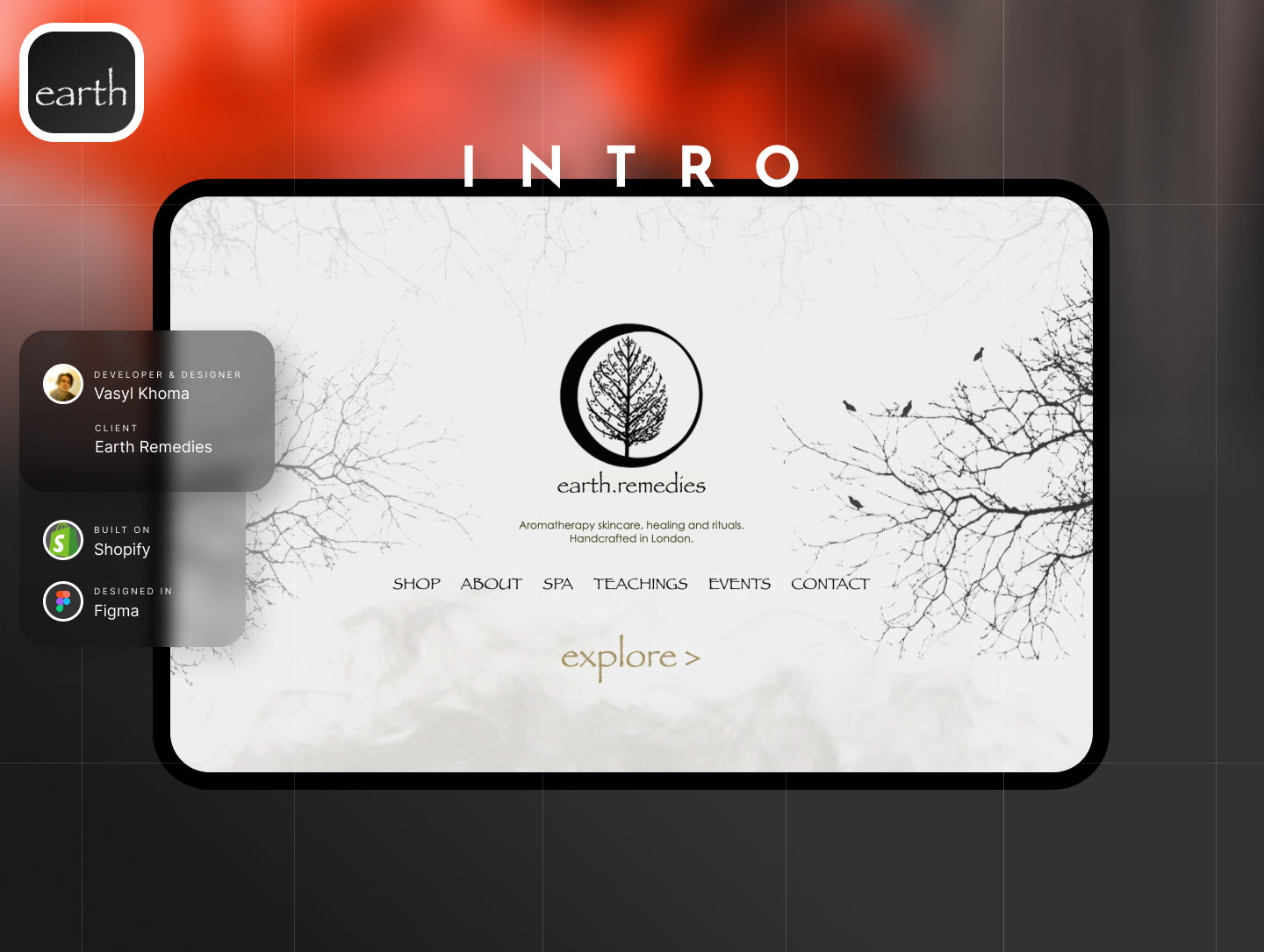 Intro page