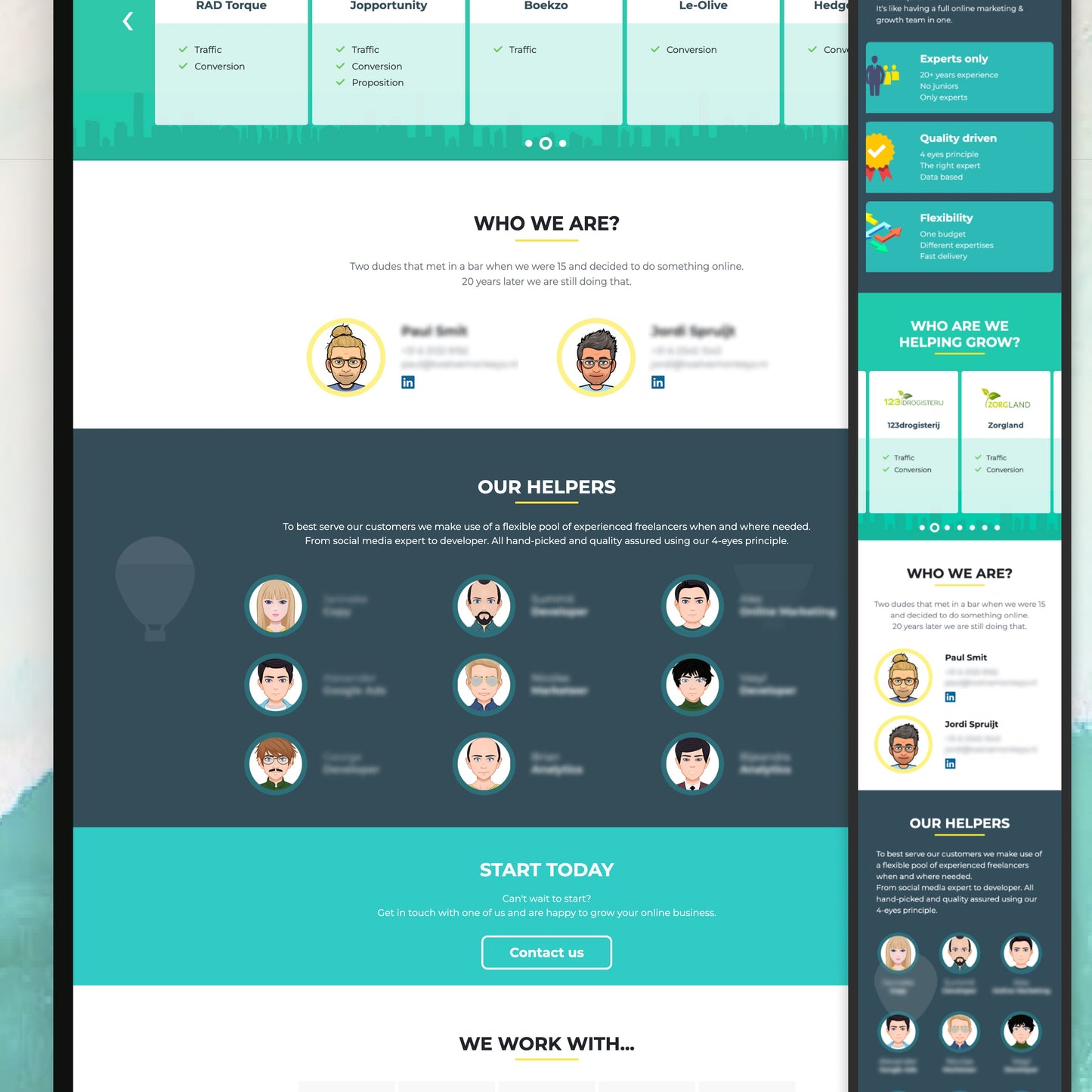 Landing page